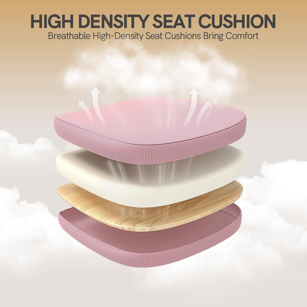 DREHSTUHL Netzbespannung Sitzkomfort Rosa - Pink, Metall (23/52/62cm) - Rattrix