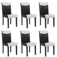 ESSZIMMERSTUHL Schwarz, Weiß 6er-Set - Multicolor/Schwarz, Textil (43/90/56cm) - MCW