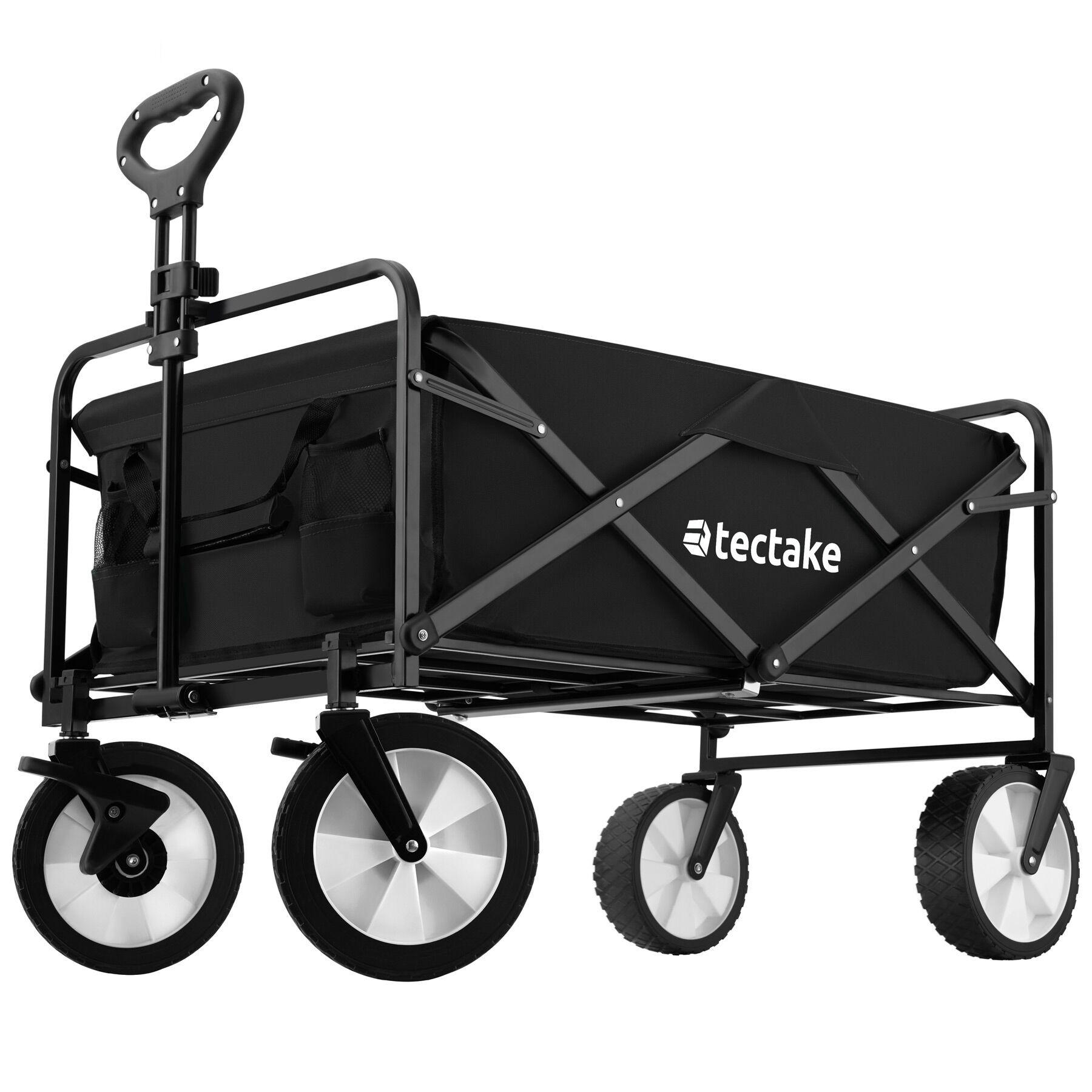 BOLLERWAGEN Leon, inklusive Tragetasche, Belastbarkeit 80 kg, schwarz - Schwarz, Kunststoff (53.5/101/91cm) - tectake