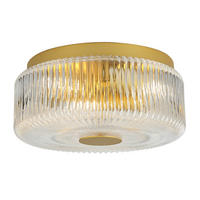 DECKENLEUCHTE Paolina, Transparent und goldfarben, 30cm - Transparent, Glas (30/30/13cm) - KOSILUM