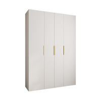 DREHTÜRENSCHRANK 245,5/170/50 4-türig - Goldfarben/Weiß, Holz/Metall (170/245.5/50cm) - Abiks Möbel
