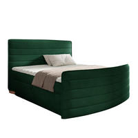 BOXBETT 120 x 200 cm mit Bonell-Federkernmatratze H3 - Grün - CLEO - Dunkelgrün, Textil (120/200cm) - AN-Moebel 4u