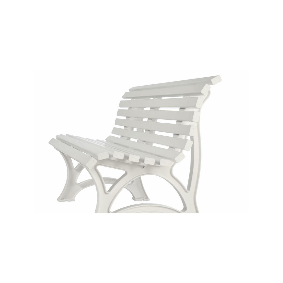 GARTENBANK Jamaika 3 Sitzer Weiß 80 x 150 x 64cm Witterungskunststoff & UV Beständiger Kunststoff - Weiß, Kunststoff (150/80/64cm) - PROREGAL
