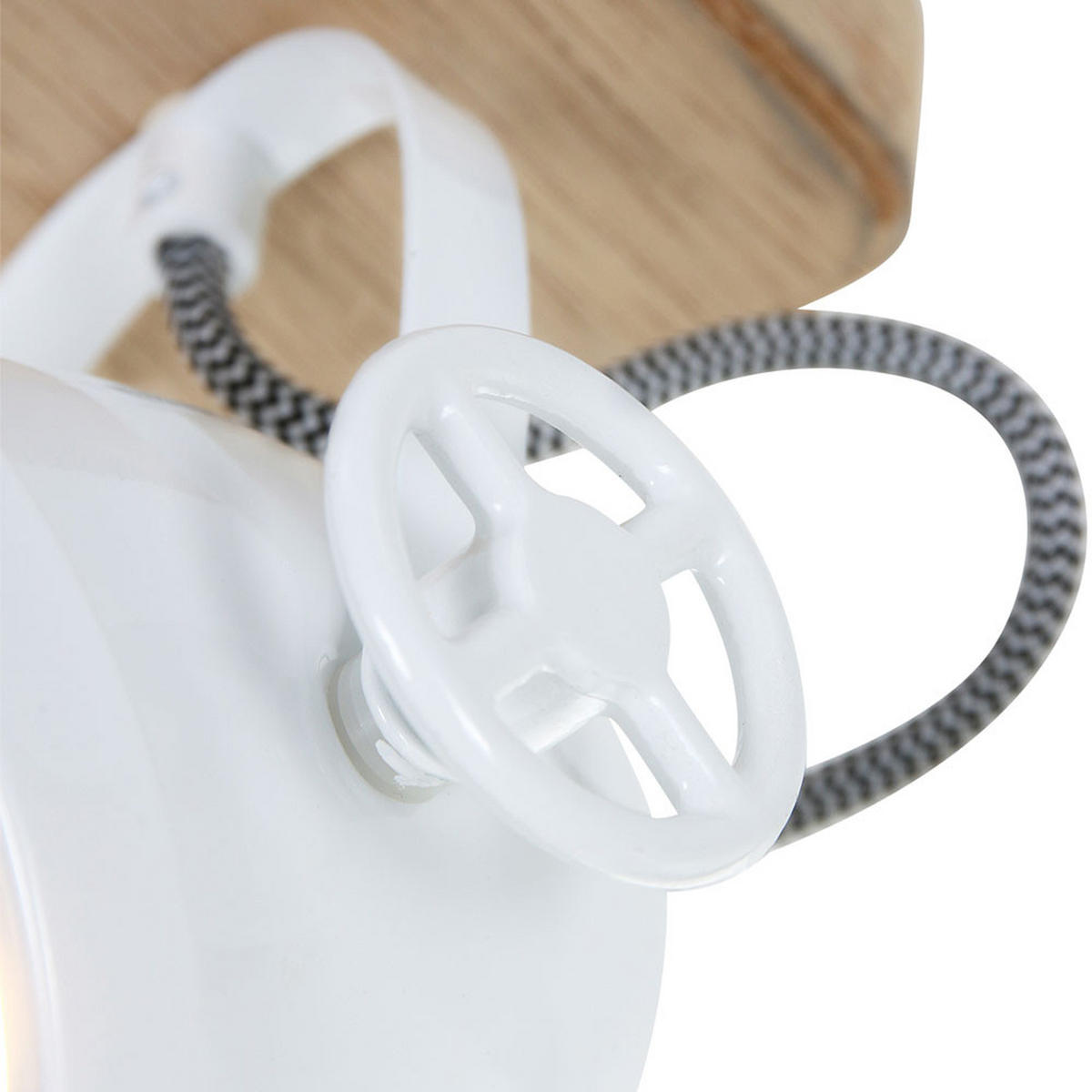 LED DECKENLEUCHTE Michelle Holz Weiß - Weiß, Holz (11/11/18cm)