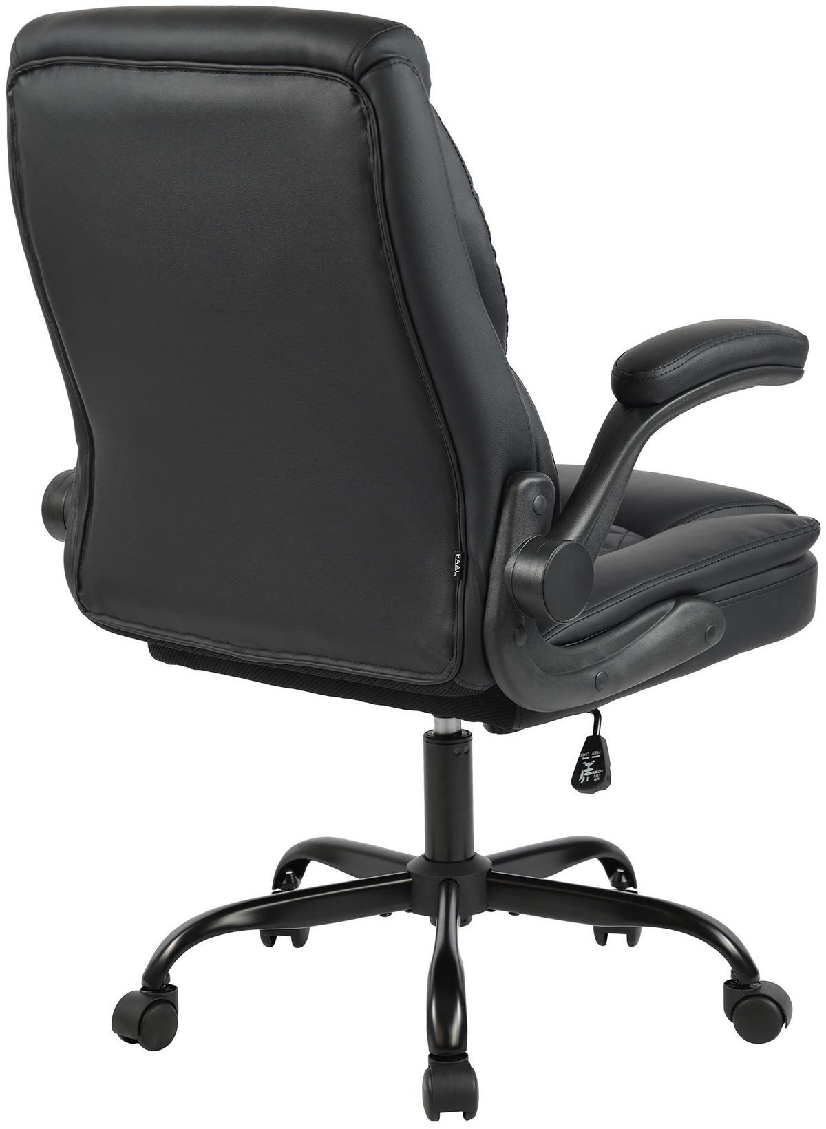 CHEFSESSEL Lederlook Schwarz - Schwarz, Textil/Metall (69/88/62cm) - CLP