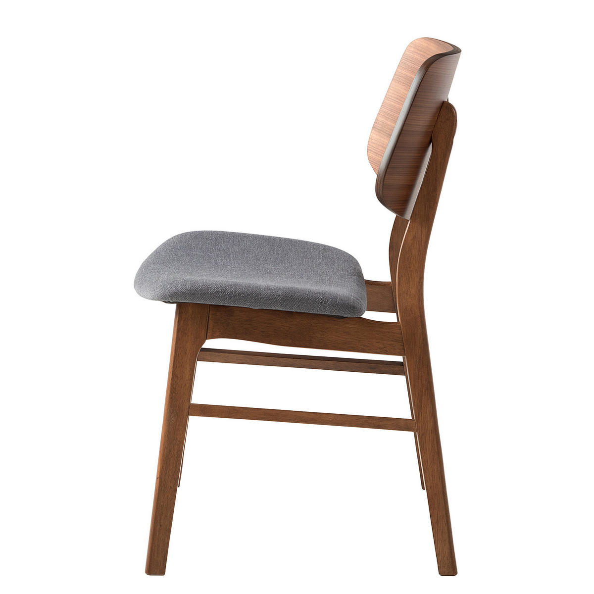 ESSZIMMERSTUHL - Massivholz / Textil - Dunkelgrau, Holz/Holzwerkstoff (47/81/53cm) - home24