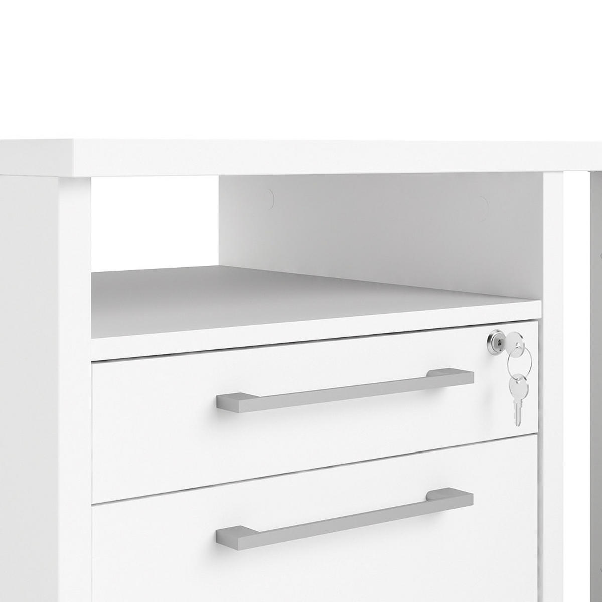ECKSCHREIBTISCH Weiß - Weiß, Holzwerkstoff (151/159/75cm) - ebuy24