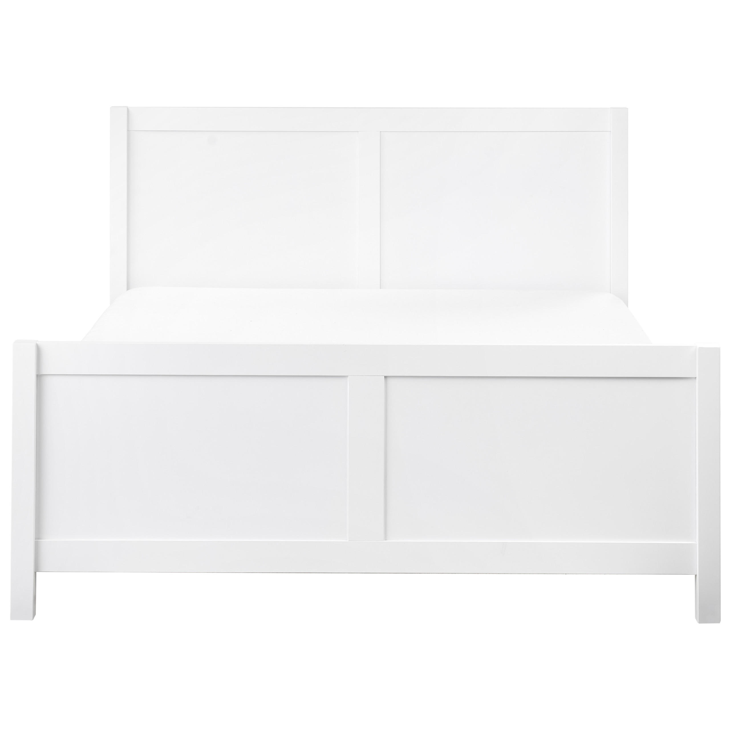 BETT mit Lattenrost 140x200 cm Weiß Champagnat - Weiß, Holz (140/200cm) - Beliani