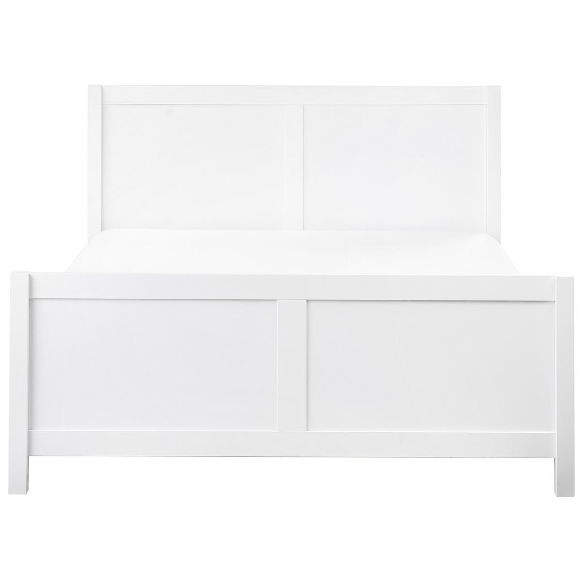 BETT mit Lattenrost 140x200 cm Weiß Champagnat - Weiß, Holz (140/200cm) - Beliani