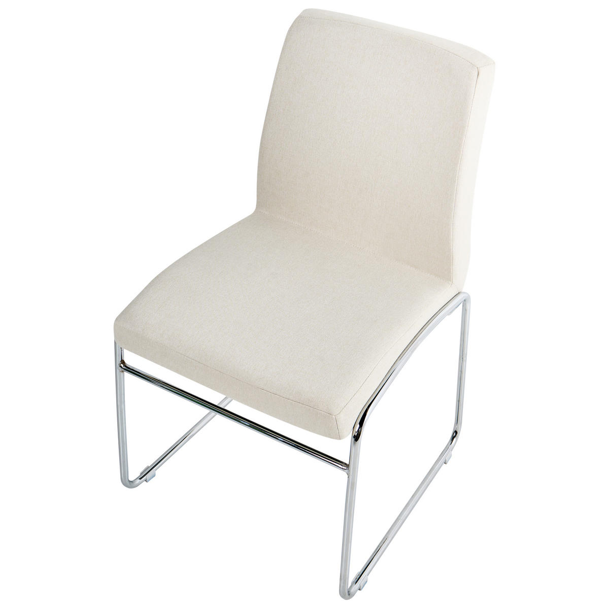 ESSZIMMERSTUHL 2er-Set Stoff Hellbeige Lecco - Beige, Textil (49/85/50cm) - Beliani