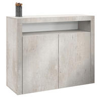 KOMMODE Denver Beton Oxid Optik - Hellgrau, Holzwerkstoff (107/88/35cm) - Vladon