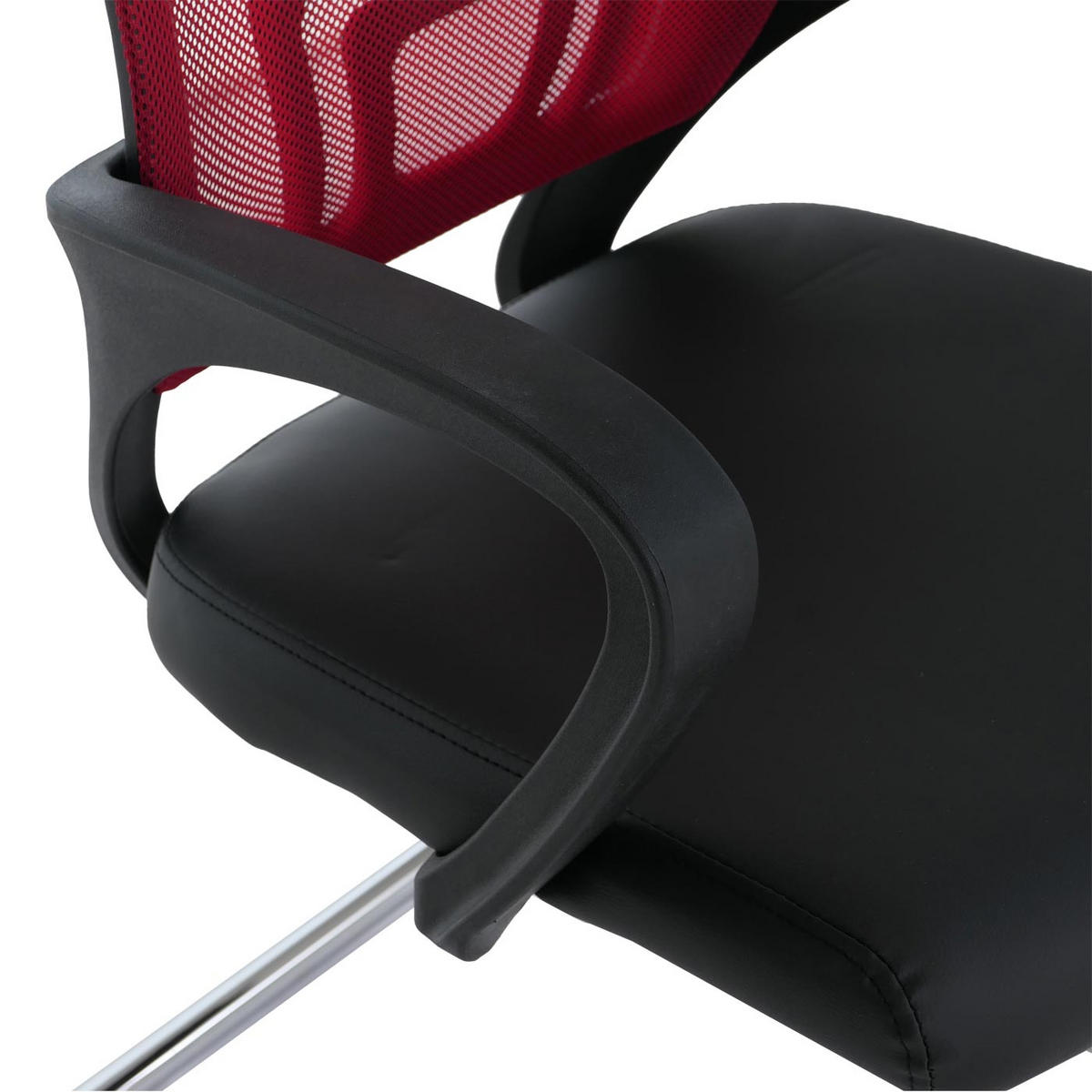 KONFERENZSTUHL Rot 2er-Set - Rot, Kunststoff (57/92/59cm) - MCW