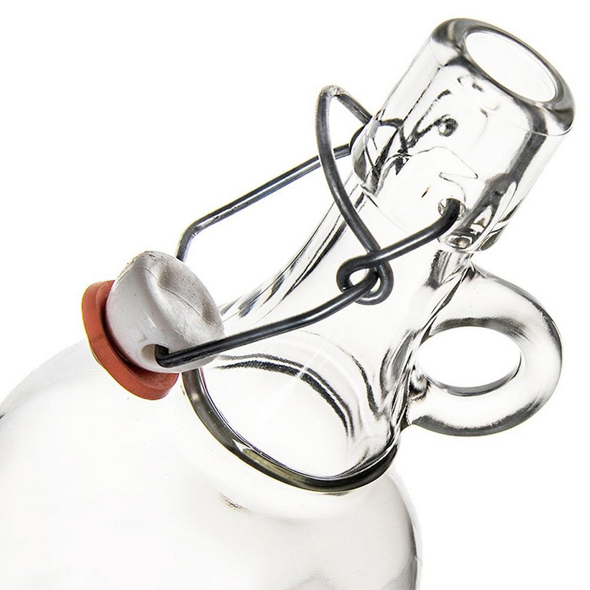 GLASFLASCHE Tragegriff 1 l Transparent - Transparent, Glas (10/26/10cm) - Orion 