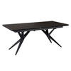 ESSTISCH Ausziehbar Keramik Glas Marmoroptik Groß, Schwarz 180x95x76 cm - Schwarz, Keramik/Metall (95/180/76cm) - KADIMA DESIGN