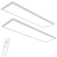 DECKENLEUCHTE PA1061W LED Panel 120/30/3.9 CM 2er-Set - Weiß, Metall (120/20/3.9cm) - LOVHAUS