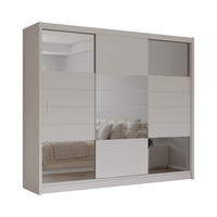 SCHWEBETÜRENSCHRANK KALISTA 250/215/61 cm 2-türig mit Spiegel Beige - Beige, Holzwerkstoff (250/215/61cm) - MASSENO