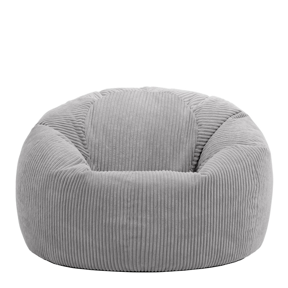 SITZSACK Klassisch Kingston, Cord - Grau, Textil (85/50/85cm) - icon