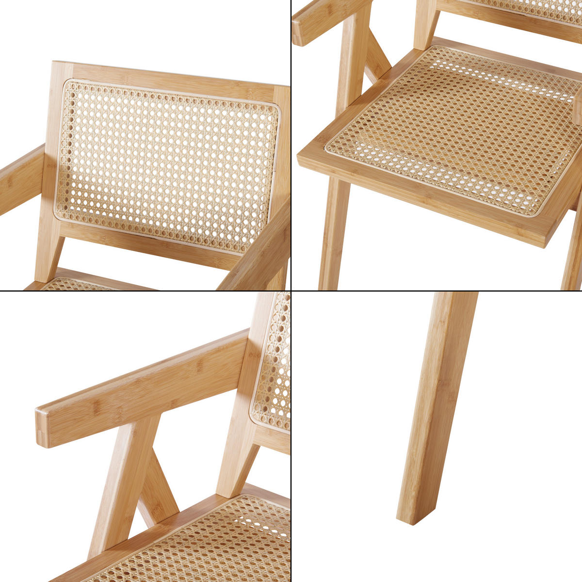 BAMBUS ESSZIMMERSTUHL Asikkala - Naturfarben, Naturmaterialien/Bambusholz (50/79/50cm) - [en.casa]