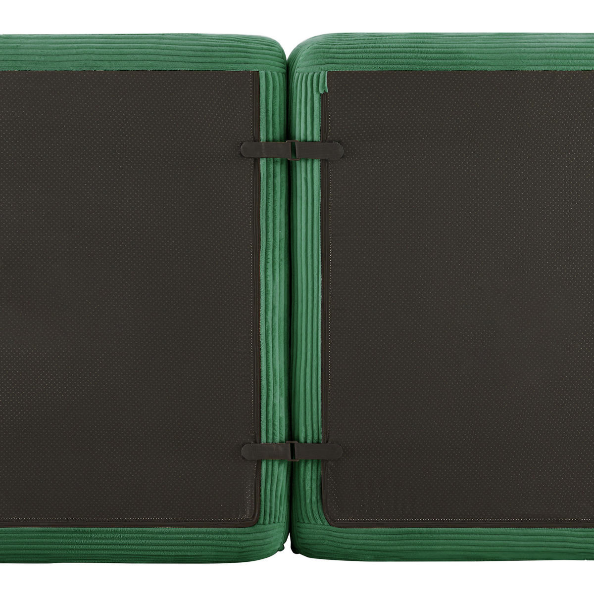 ECKSOFA modularer Zweisitzer Cord Green 2-teilig - Grün, Kunststoff (177/208cm) - Meubliv