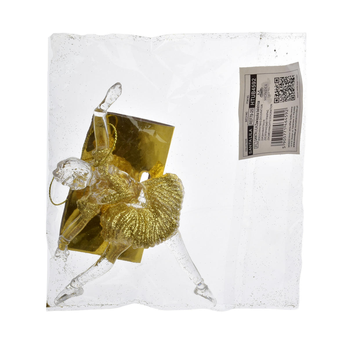 WEIHNACHTSANHÄNGER Santa Lila Gold Acryl - Goldfarben, Kunststoff (6/2.5/16cm) - Mondex