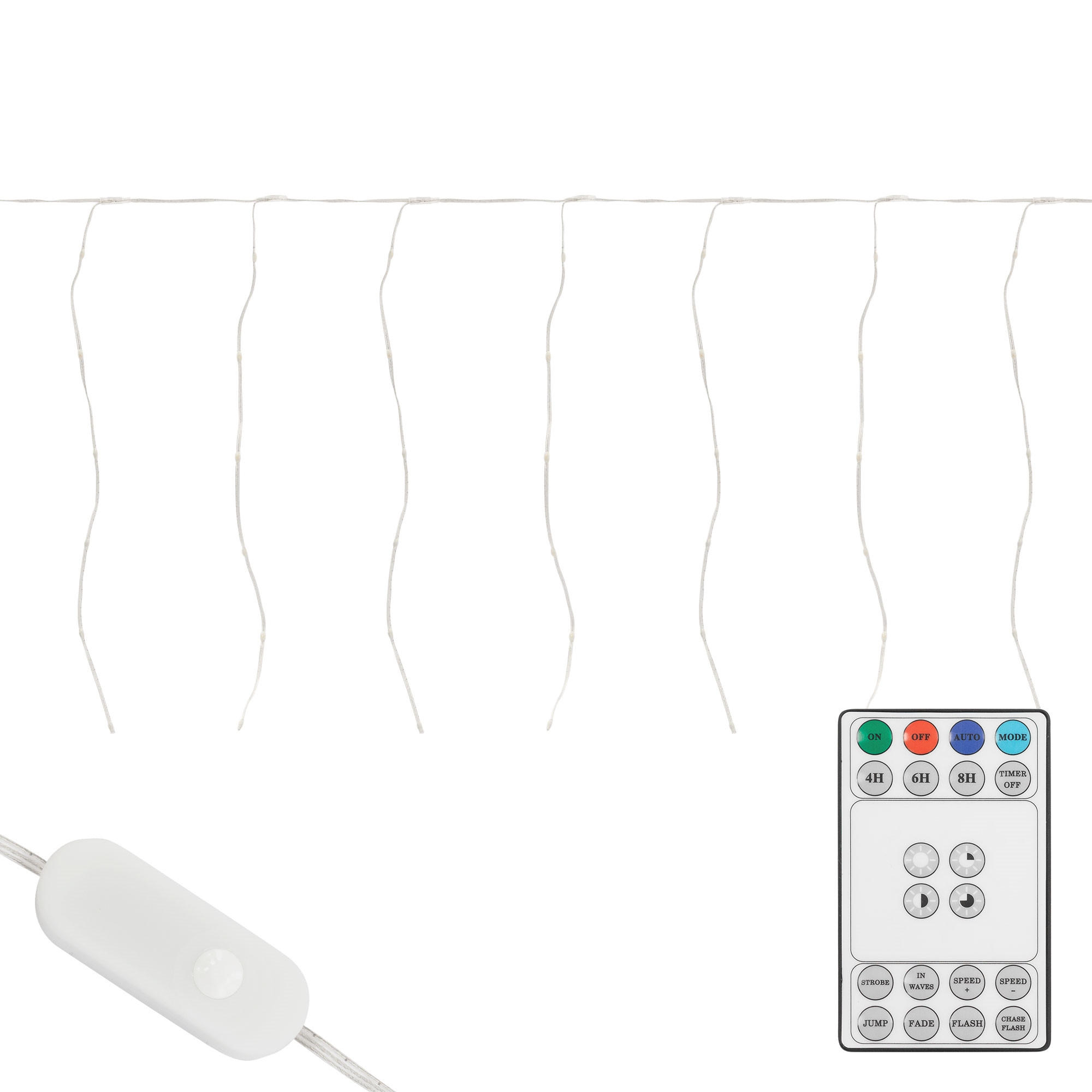 LED LICHTERVORHANG 300 cm Warmweiß - Weiß, Kunststoff (800cm) - ECD-Germany