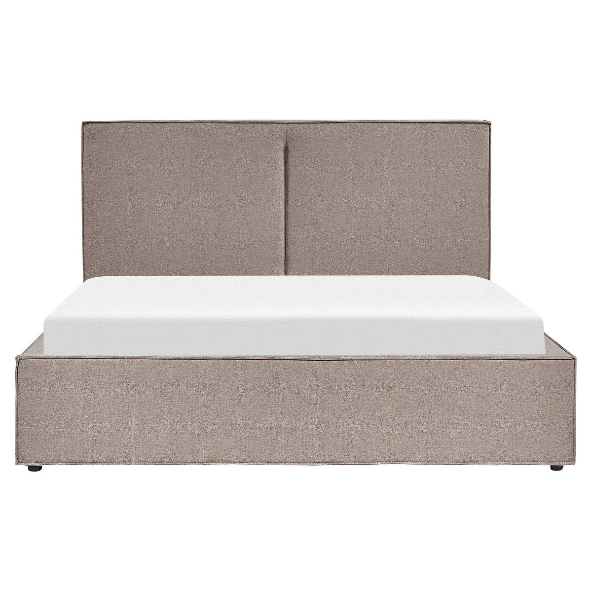 KÁRPITOZOTT ÁGY 160/200cm Tópszín Moissac - taupe, textil (160/200cm) - Beliani