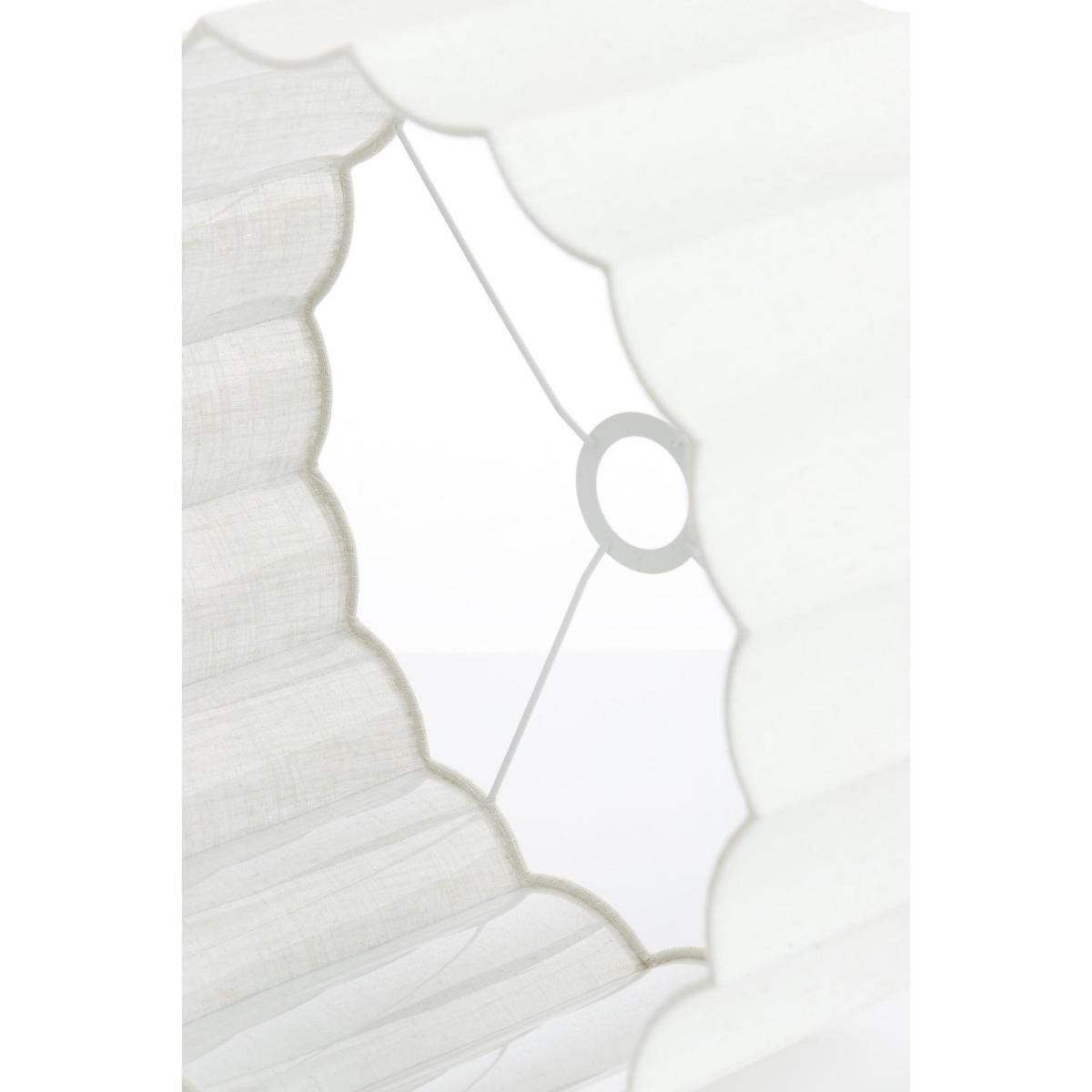 LAMPENSCHIRM Disli Weiß 40/40/25 cm - Weiß, Textil (40/40/25cm) - Light & Living