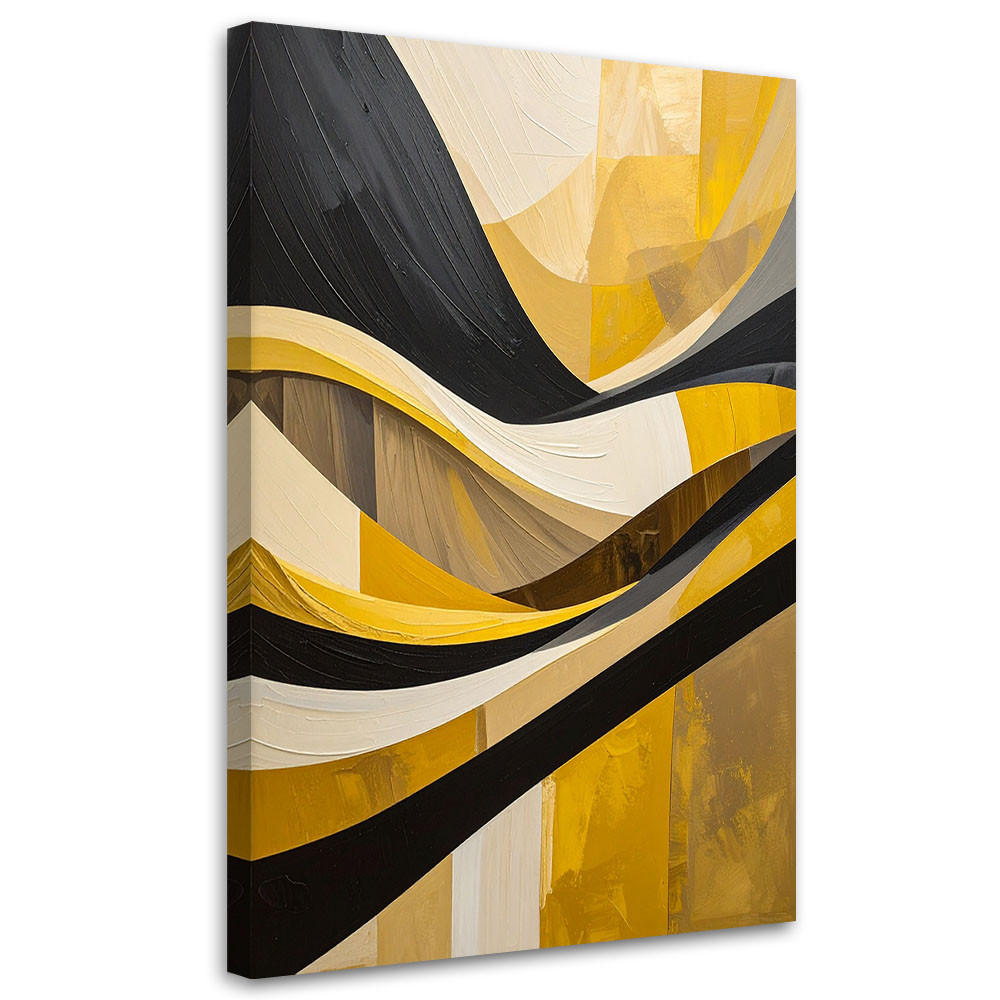 Feeby Leinwandbild Gelb 60x90 cm