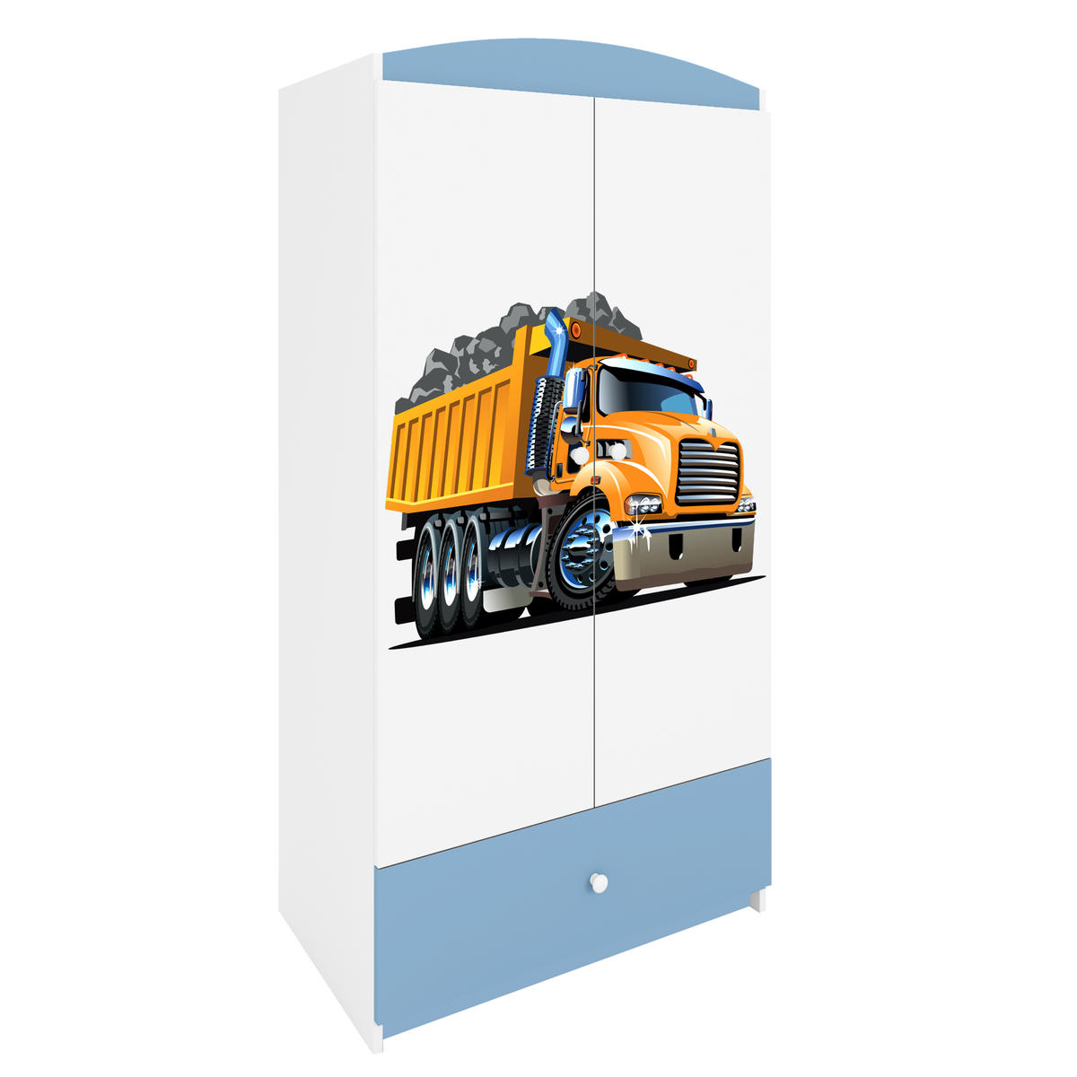 KINDERKLEIDERSCHRANK Lastwagen 90/175/52 - Blau, Holzwerkstoff (90/175/52cm) - Kocot Kids