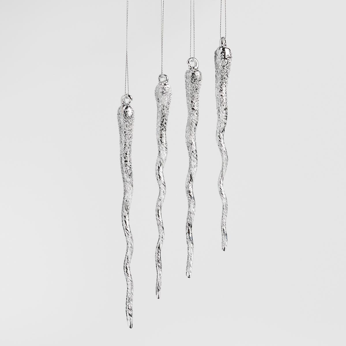 CHRISTBAUMANHÄNGER Glace, Transparent, 22 x 11.5 x 2.5 cm, Dekorative Weihnachtsdeko - Transparent, Kunststoff (2.5cm) - home&you