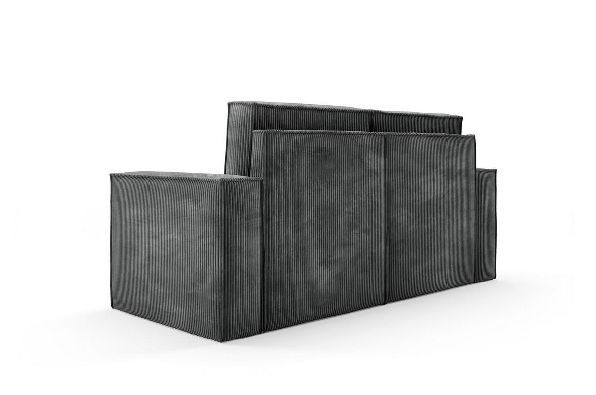 SOFA Orto Dunkelgrau, Zweisitzer Polstersofa - Dunkelgrau, Holzwerkstoff/Textil (178/93/82cm) - Bettso