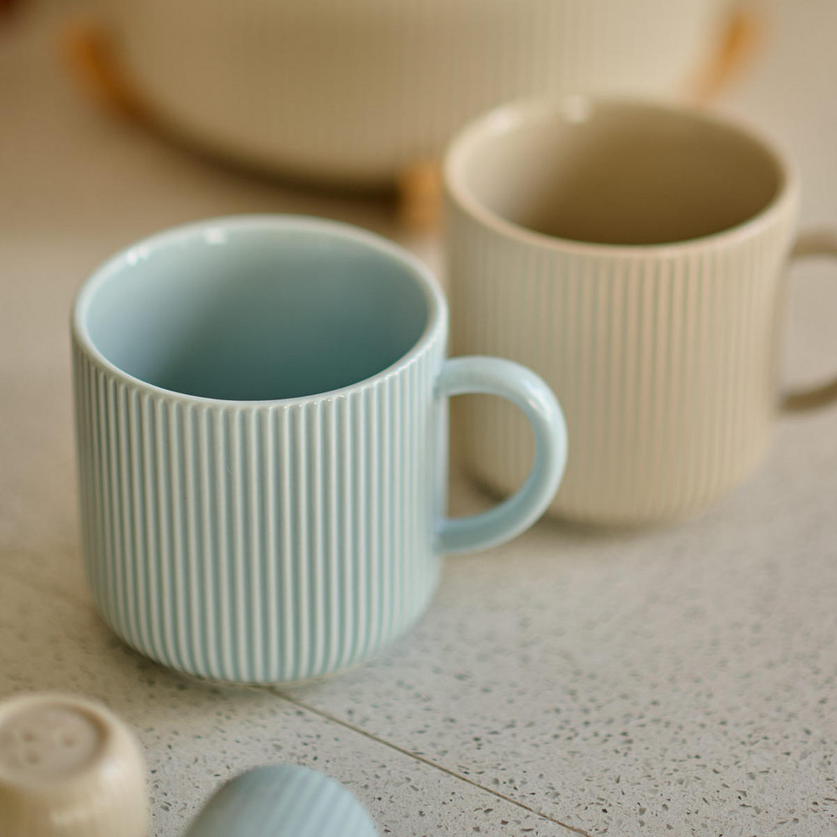 BECHER Linersis 370ml, Beige - Beige, Keramik (0.37L) - home&you