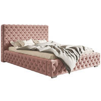 BETT Rosa BEN 15 Metallrahmen 200x200 cm - Rosa, Textil (200/200cm) - Sepro Meble