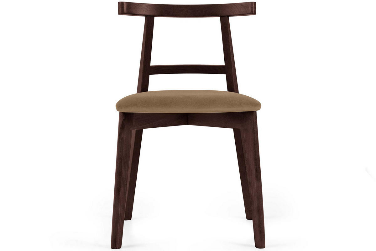 ESSTISCHSTÜHLE LILIO 2 St Vintage, Beige / Mahagoni - Beige, Holz/Textil (47/76/45cm) - KONSIMO®
