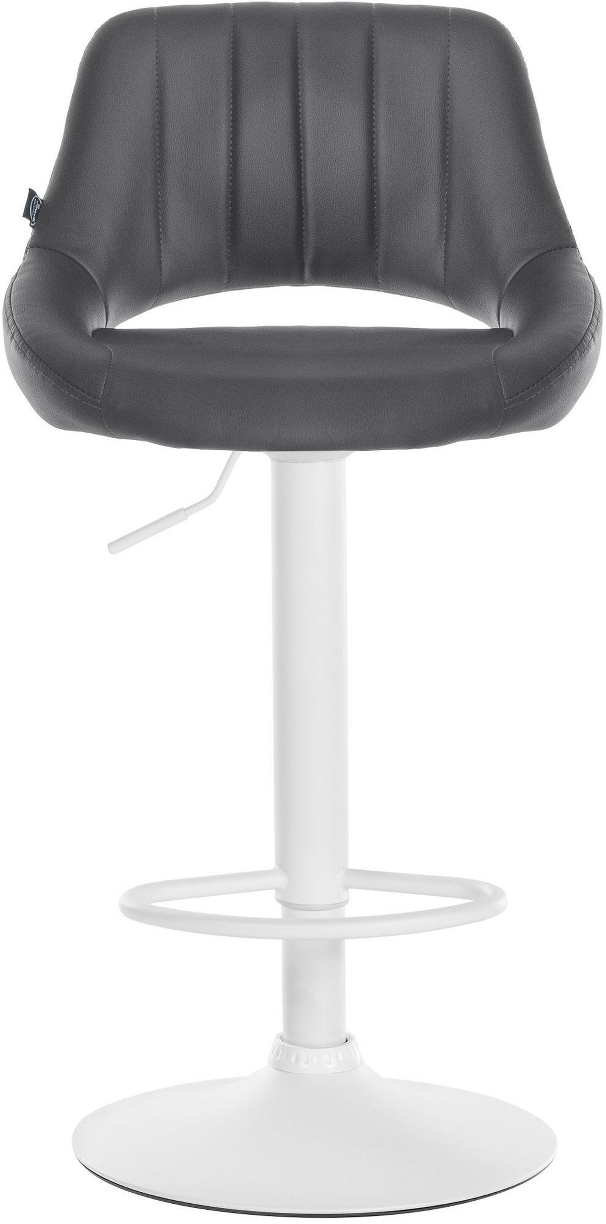 BARHOCKER Milet 47x48x85 cm grau - Grau, Leder (47/85/48cm) - furnicato