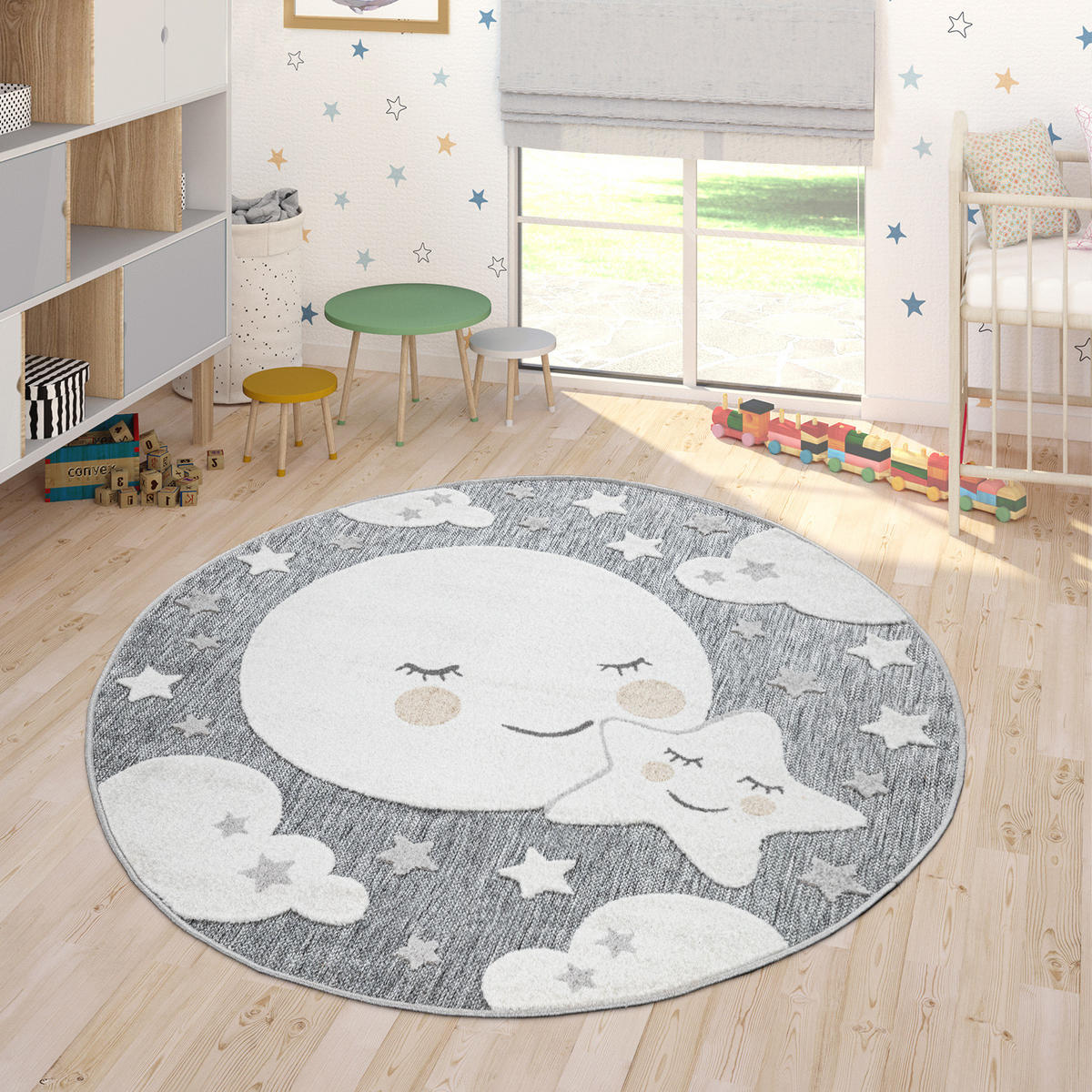 KINDERTEPPICH 200/200 cm Tweet 465 - Grau, Textil (200/200cm) - Paco Home