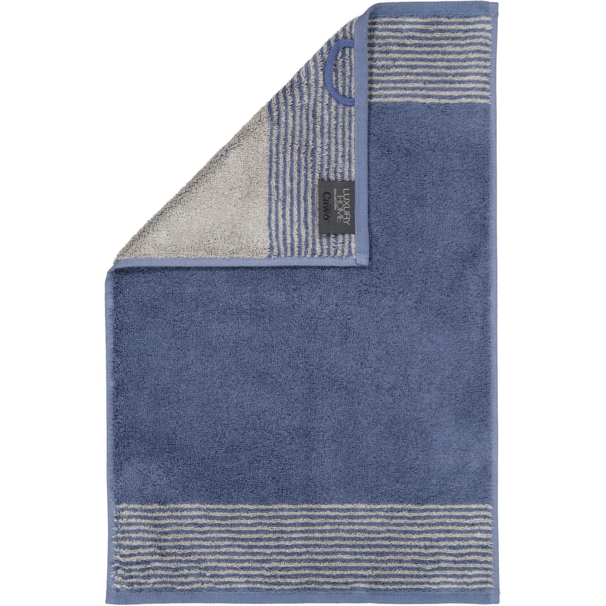HANDTÜCHER LUXURY HOME TWO-TONE 590 NACHTBLAU - 10 - Blau, Textil (30/50cm) - Cawö