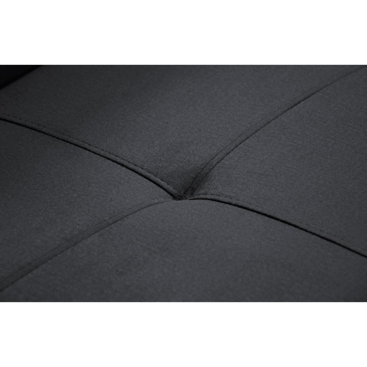ECKSCHLAFSOFA Vild verstellbaren Kopfstützen, Schwarz, rechts - Chromfarben/Schwarz, Textil (275/203cm) - Beautysofa