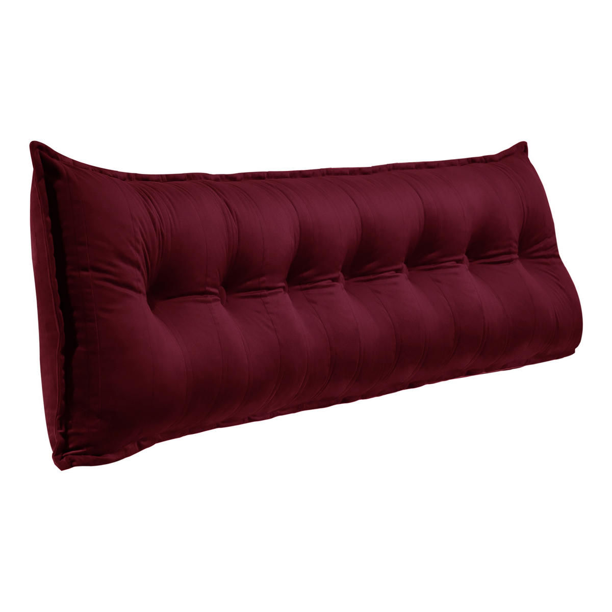 RÜCKENKISSEN Samtlook Weinrot 200 cm - Weinrot, Textil (45/200cm) - Vercart