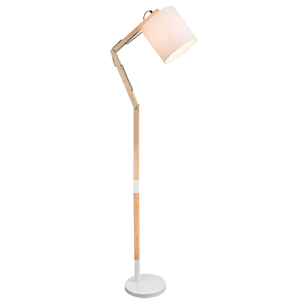 LED STEHLEUCHTE Mattis Braun Holz - Braun, Holz (75/25/172cm) - Globo Lighting