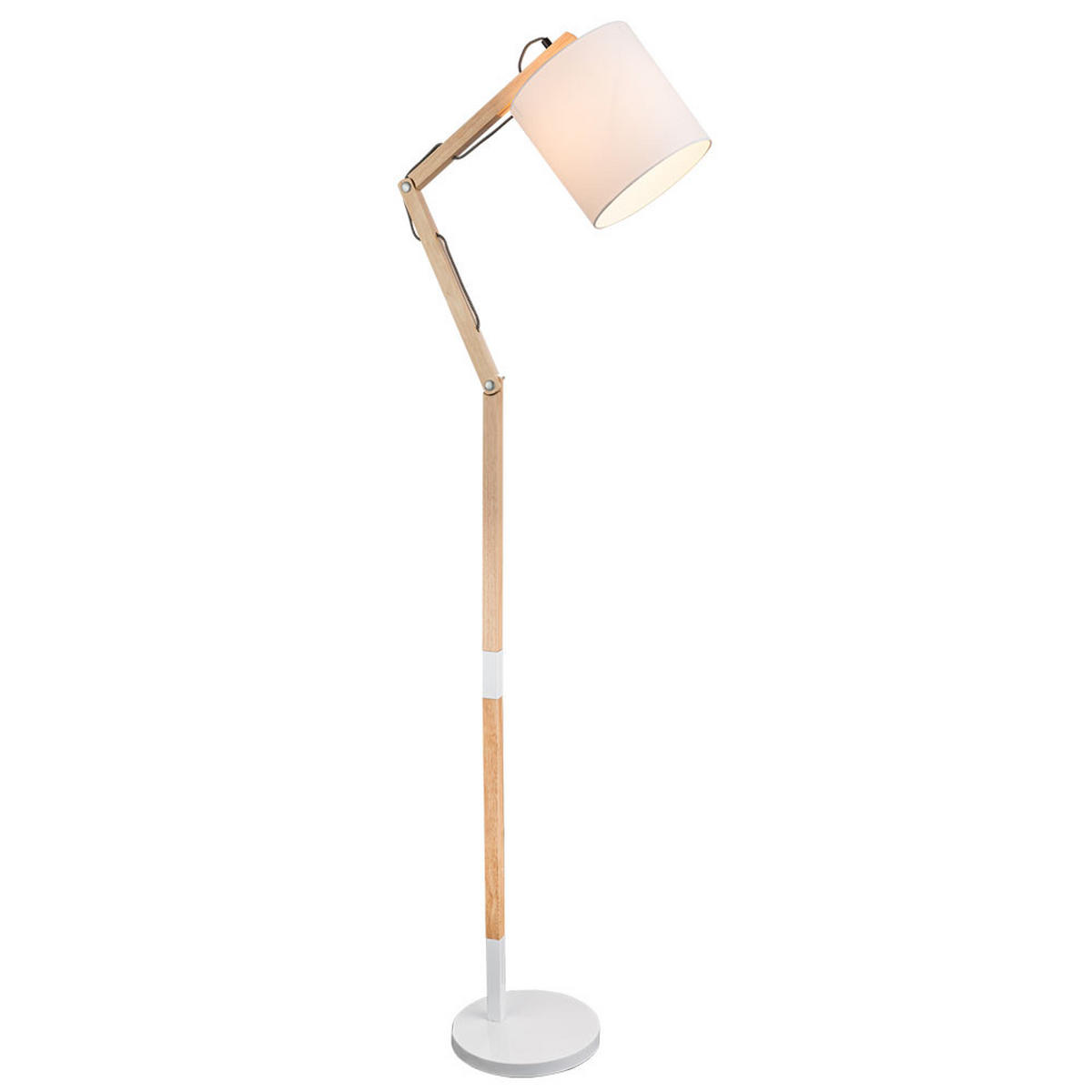 LED STEHLEUCHTE Mattis Braun Holz - Braun, Holz (75/25/172cm) - Globo Lighting
