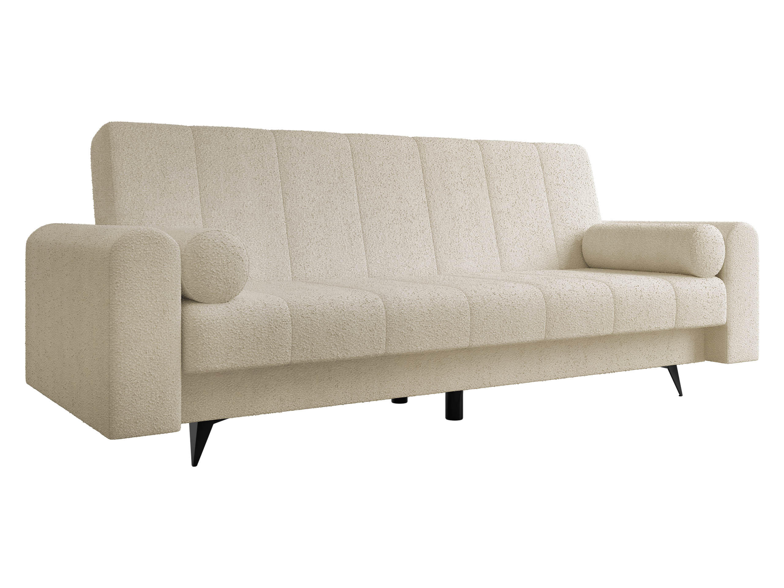 SCHLAFSOFA Zuri - Beige/Schwarz, Holz/Textil (240/93/91cm) - MIRJAN24