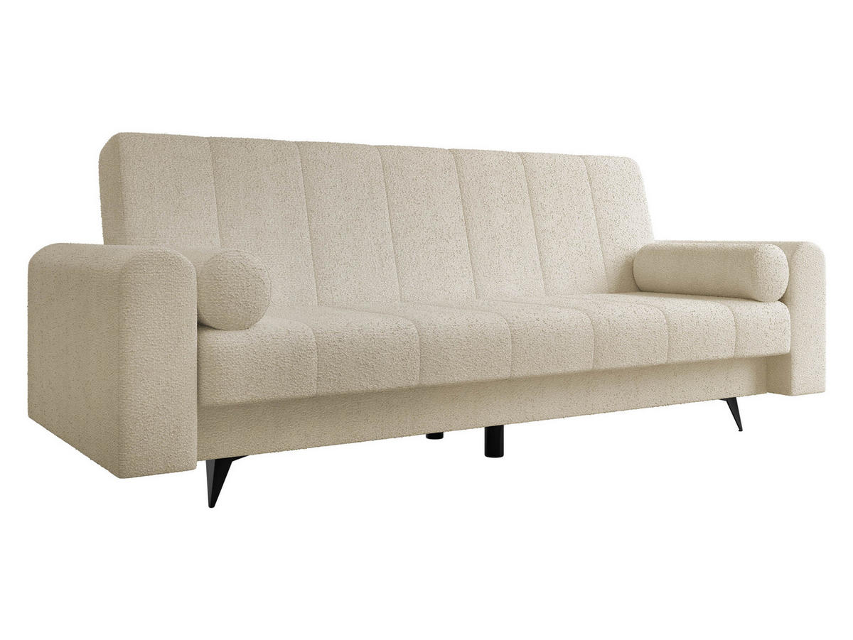 SCHLAFSOFA Zuri - Beige/Schwarz, Holz/Textil (240/93/91cm) - MIRJAN24