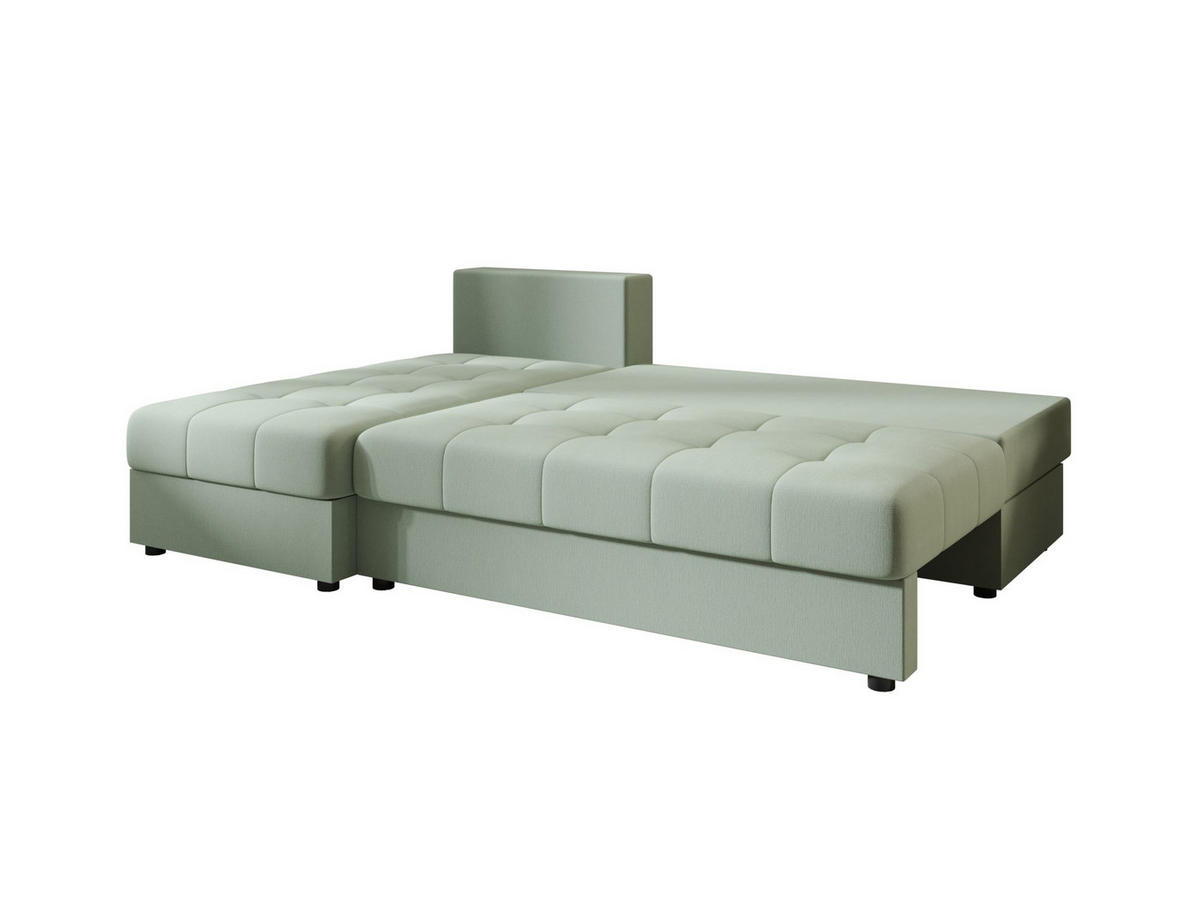 ECKSOFA MOS L Cosmic 16 Links mit Schlaffunktion - Hellgrün, Textil (200/143cm) - Bedante
