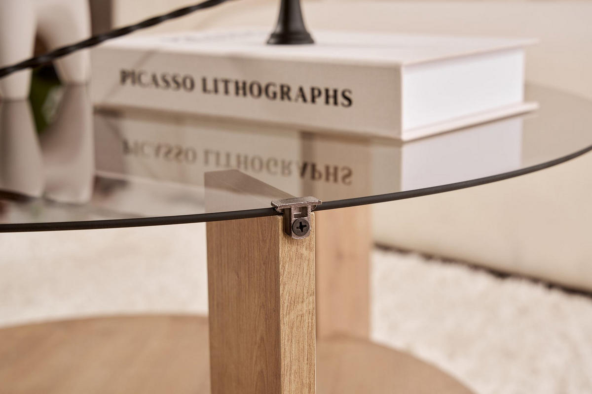 COUCHTISCH clara hellbraun - Braun, Holz (75/75/40cm) - Habitat Garten