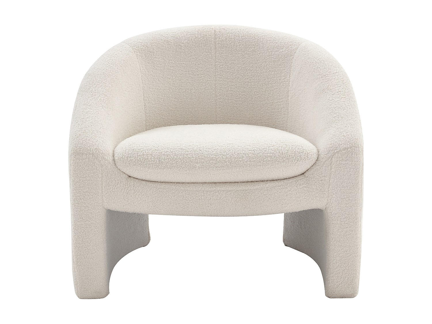 SESSEL mit gerader Rückenlehne - 1 Person - Stoff - Weiß - - Weiß, Textil (83/74/74cm) - Vente-Unique