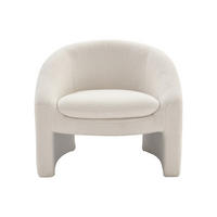 SESSEL mit gerader Rückenlehne - 1 Person - Stoff - Weiß - - Weiß, Textil (83/74/74cm) - Vente-Unique