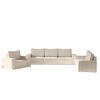 SOFASET Sande 3-2-1 Stoff Alpine - Beige, Holzwerkstoff/Textil (292/85/90cm) - Fun Möbel