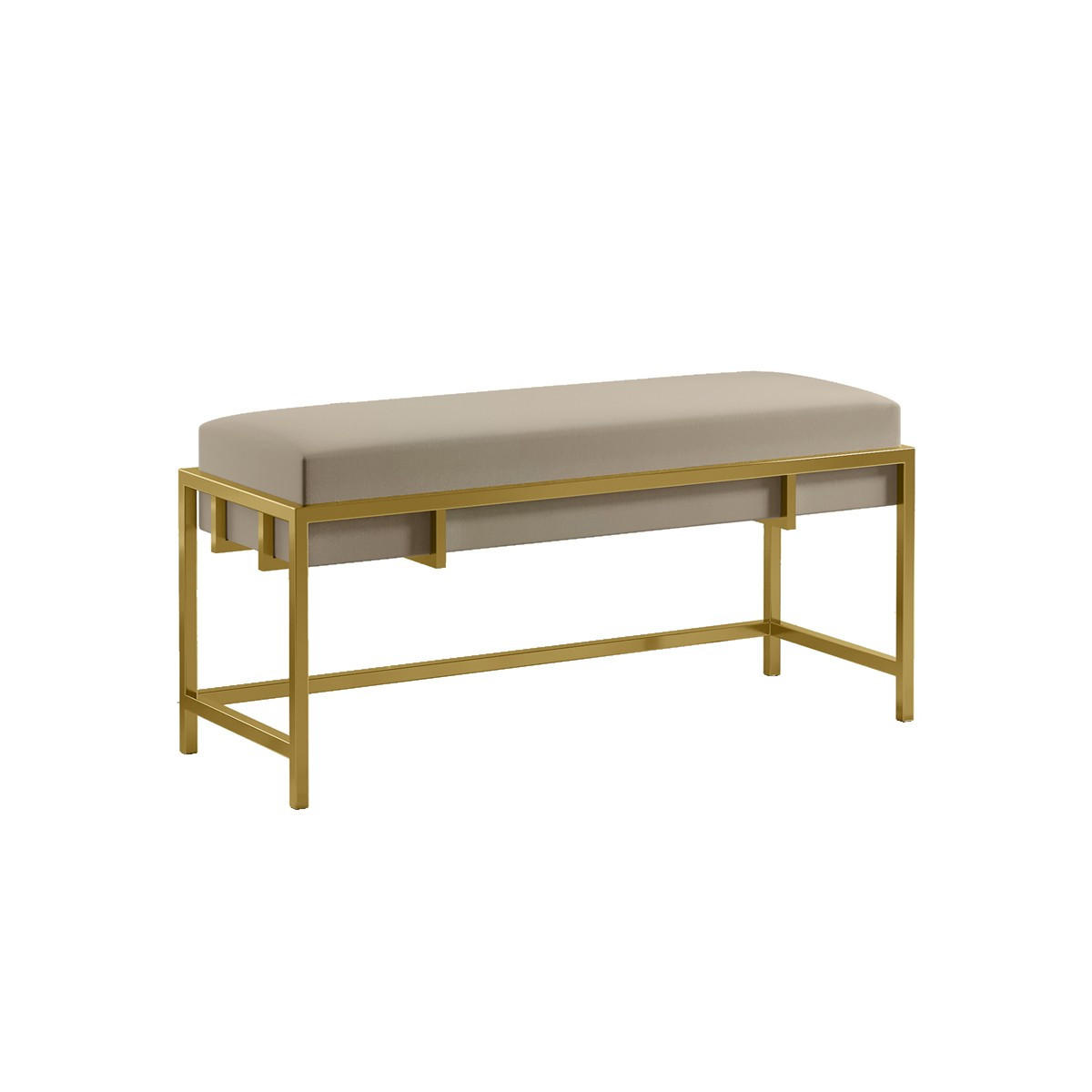 Bettso Polsterbank Beige, Gold 80x45x35 cm