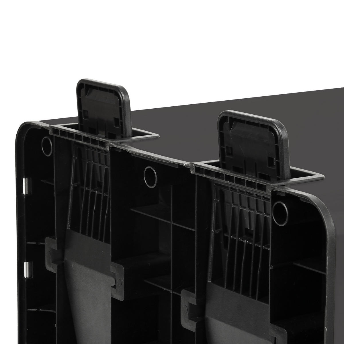 MÜLLTRENNSYSTEM TMH2X30 2x30L 2 Fächer Mülleimer Pulverbeschichteter Stahl Schwarz - Schwarz, Metall (47/72/32cm) - SVITA